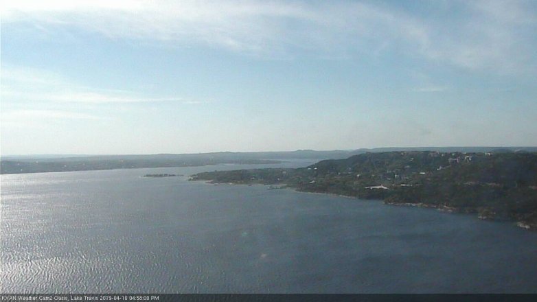Lake Travis webcam, April 10, 2019 4:00 PM CT