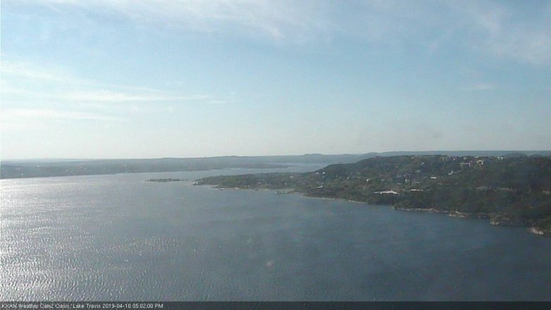 Lake Travis webcam, April 10, 2019 4:05 PM CT