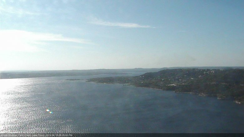 Lake Travis webcam, April 10, 2019 4:30 PM CT
