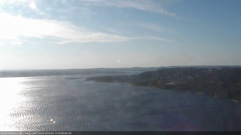 Lake Travis webcam, April 10, 2019 5:00 PM CT