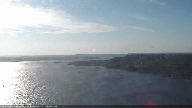 Lake Travis webcam, April 10, 2019 5:05 PM CT