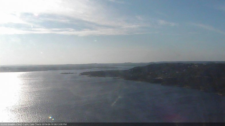 Lake Travis webcam, April 10, 2019 5:15 PM CT