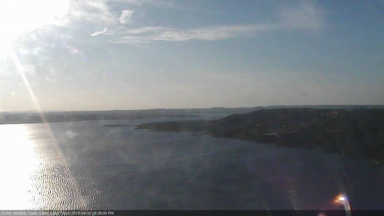 Lake Travis webcam, April 10, 2019 5:40 PM CT