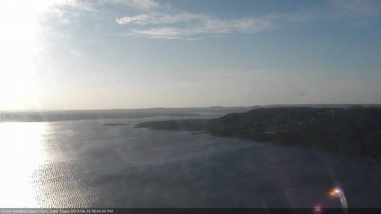 Lake Travis webcam, April 10, 2019 5:45 PM CT