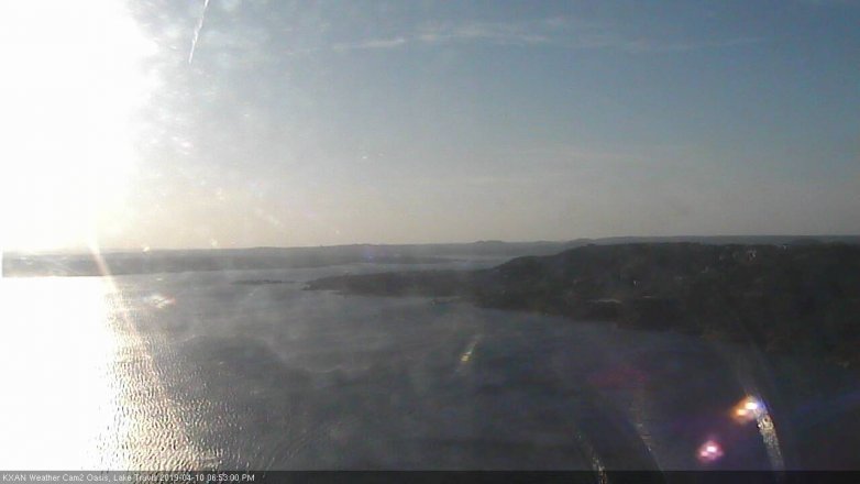 Lake Travis webcam, April 10, 2019 5:55 PM CT