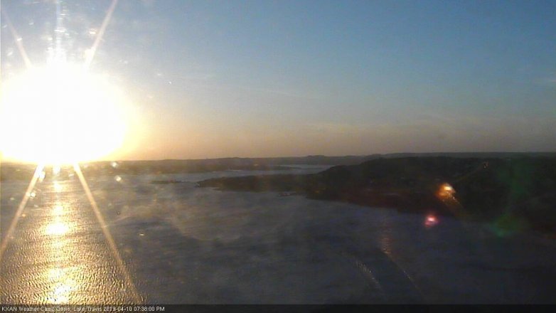 Lake Travis webcam, April 10, 2019 6:40 PM CT