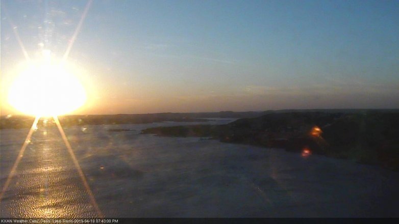 Lake Travis webcam, April 10, 2019 6:45 PM CT