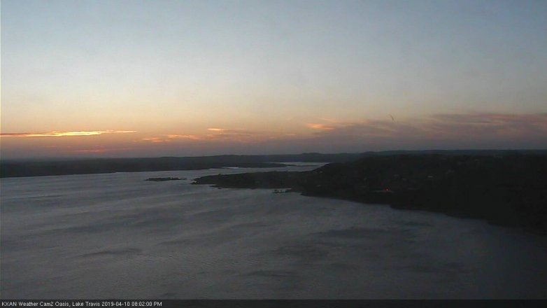 Lake Travis webcam, April 10, 2019 7:05 PM CT