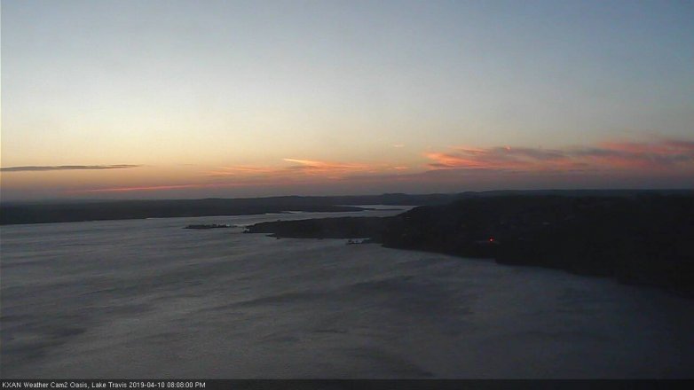 Lake Travis webcam, April 10, 2019 7:10 PM CT