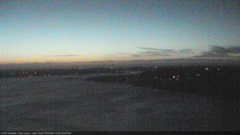 Lake Travis webcam, April 10, 2019 7:35 PM CT