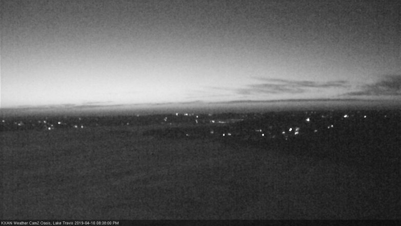 Lake Travis webcam, April 10, 2019 7:40 PM CT