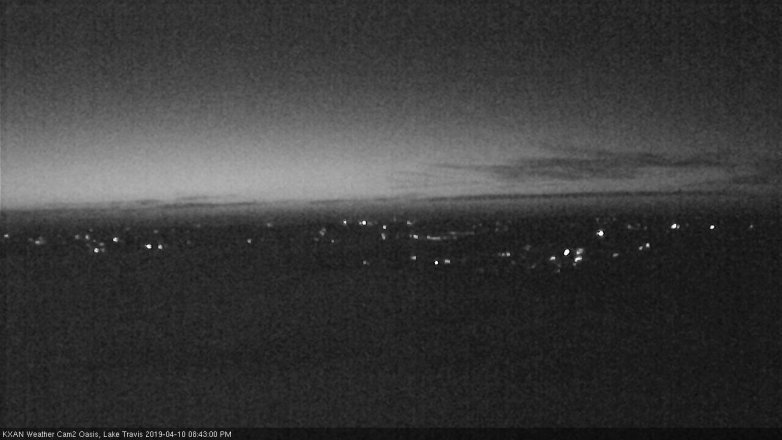 Lake Travis webcam, April 10, 2019 7:45 PM CT