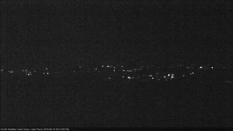 Lake Travis webcam, April 10, 2019 8:15 PM CT