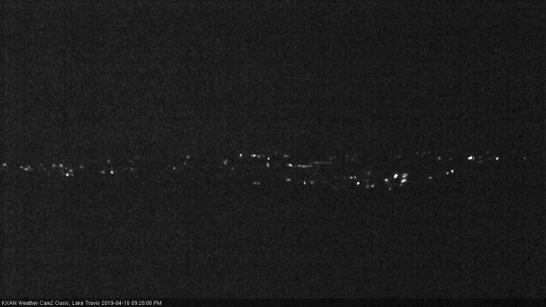 Lake Travis webcam, April 10, 2019 8:30 PM CT