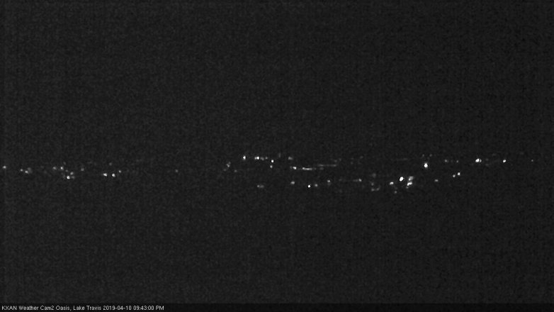 Lake Travis webcam, April 10, 2019 8:45 PM CT