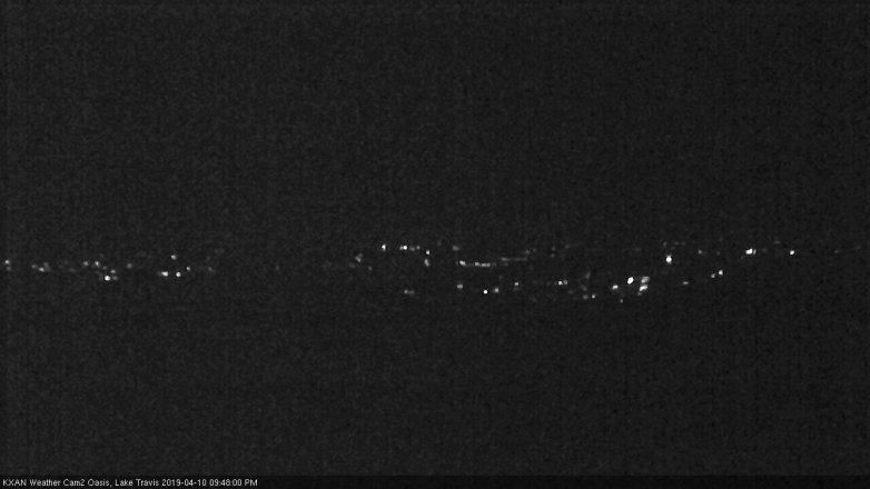 Lake Travis webcam, April 10, 2019 8:50 PM CT