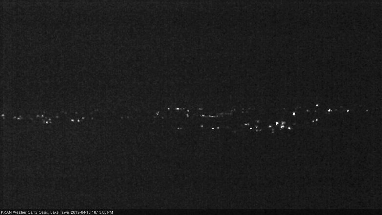 Lake Travis webcam, April 10, 2019 9:15 PM CT