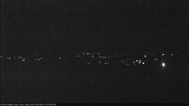 Lake Travis webcam, April 10, 2019 9:20 PM CT