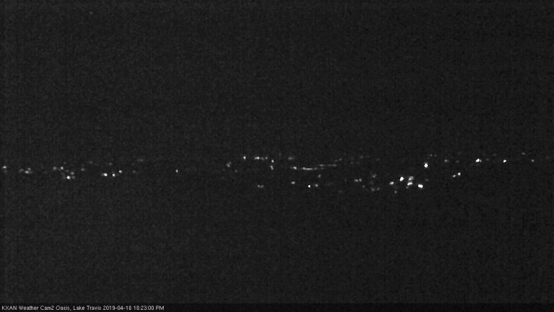 Lake Travis webcam, April 10, 2019 9:25 PM CT