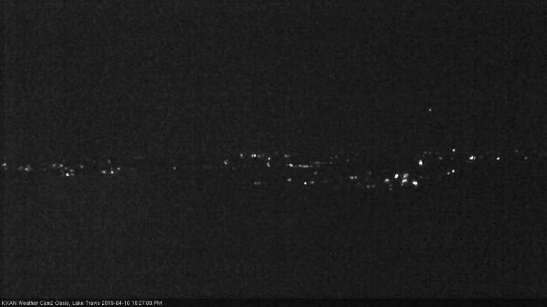 Lake Travis webcam, April 10, 2019 9:30 PM CT