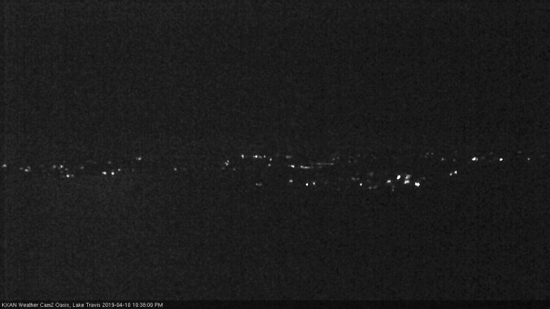 Lake Travis webcam, April 10, 2019 9:40 PM CT