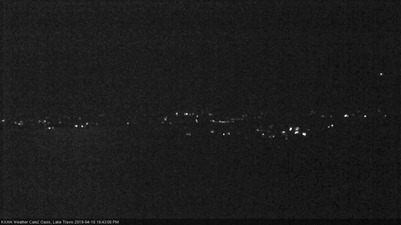 Lake Travis webcam, April 10, 2019 9:45 PM CT
