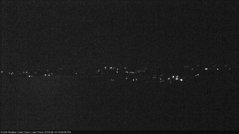 Lake Travis webcam, April 10, 2019 9:50 PM CT
