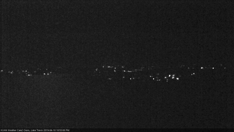 Lake Travis webcam, April 10, 2019 9:55 PM CT