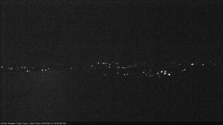 Lake Travis webcam, April 10, 2019 10:00 PM CT