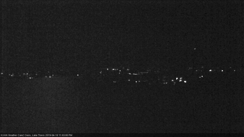 Lake Travis webcam, April 10, 2019 10:05 PM CT