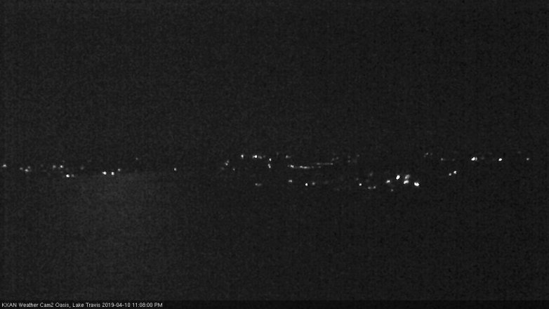 Lake Travis webcam, April 10, 2019 10:10 PM CT