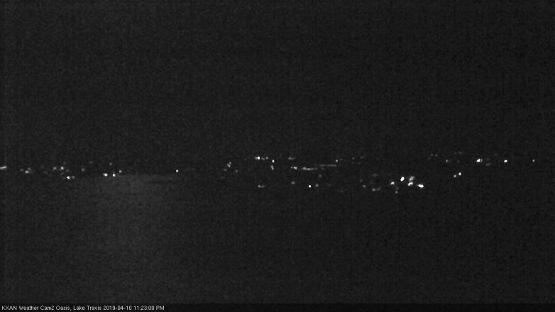 Lake Travis webcam, April 10, 2019 10:25 PM CT