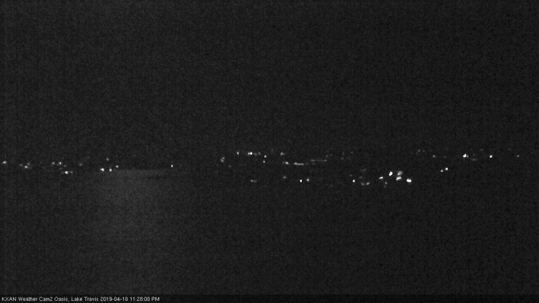 Lake Travis webcam, April 10, 2019 10:30 PM CT