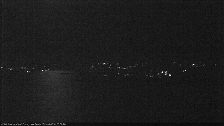 Lake Travis webcam, April 10, 2019 10:35 PM CT