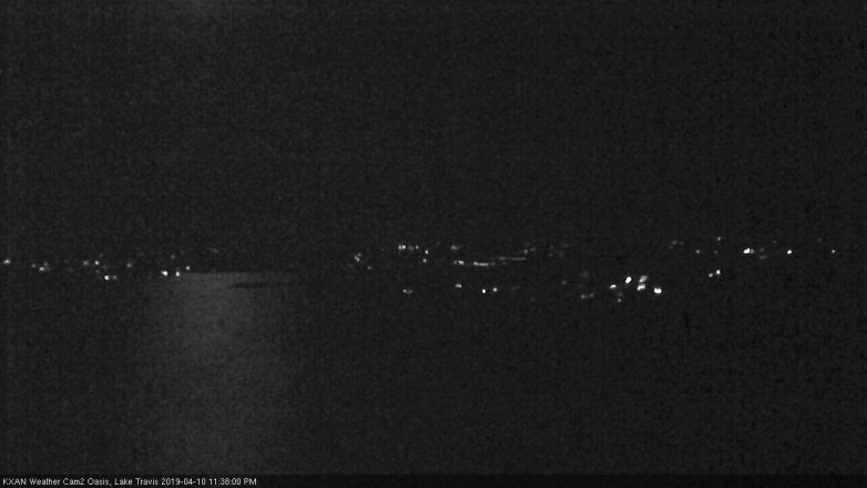 Lake Travis webcam, April 10, 2019 10:40 PM CT