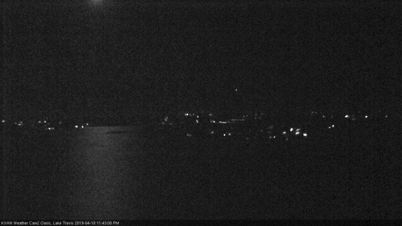 Lake Travis webcam, April 10, 2019 10:45 PM CT