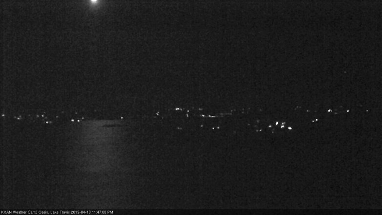 Lake Travis webcam, April 10, 2019 10:50 PM CT