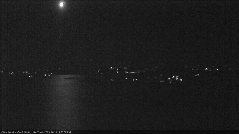 Lake Travis webcam, April 10, 2019 10:55 PM CT