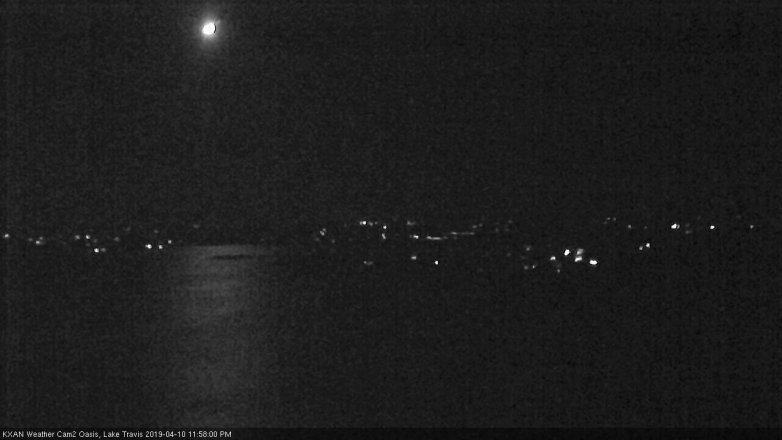 Lake Travis webcam, April 10, 2019 11:00 PM CT