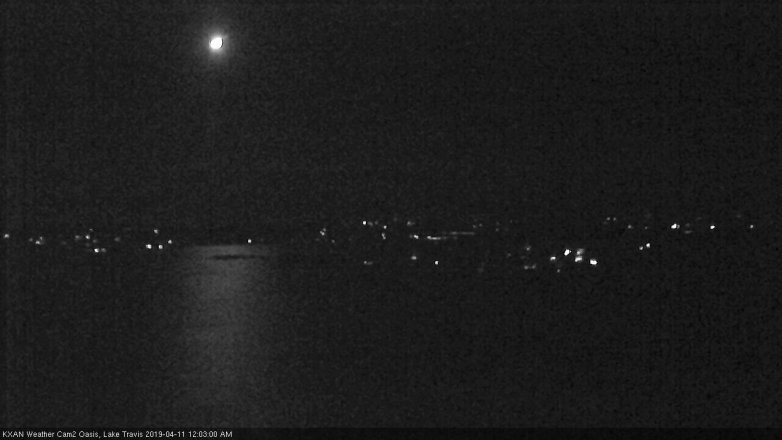 Lake Travis webcam, April 10, 2019 11:05 PM CT