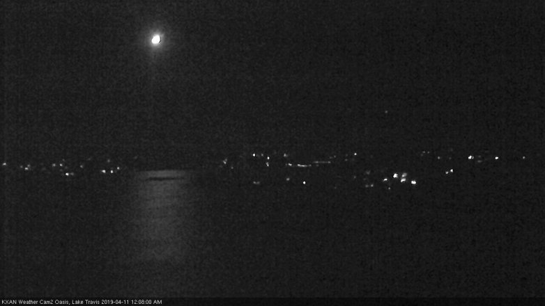 Lake Travis webcam, April 10, 2019 11:10 PM CT