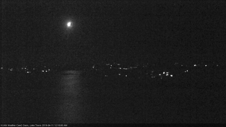 Lake Travis webcam, April 10, 2019 11:20 PM CT
