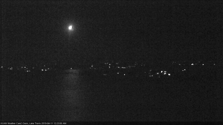 Lake Travis webcam, April 10, 2019 11:25 PM CT