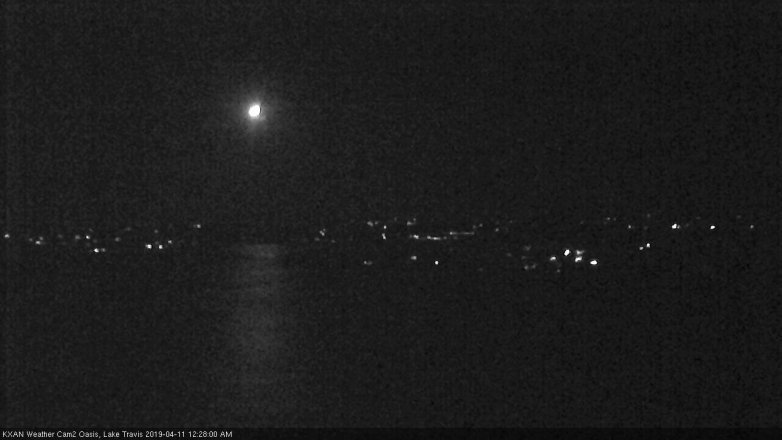 Lake Travis webcam, April 10, 2019 11:30 PM CT