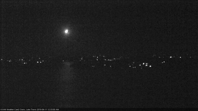 Lake Travis webcam, April 10, 2019 11:35 PM CT