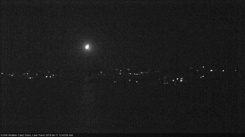 Lake Travis webcam, April 10, 2019 11:45 PM CT