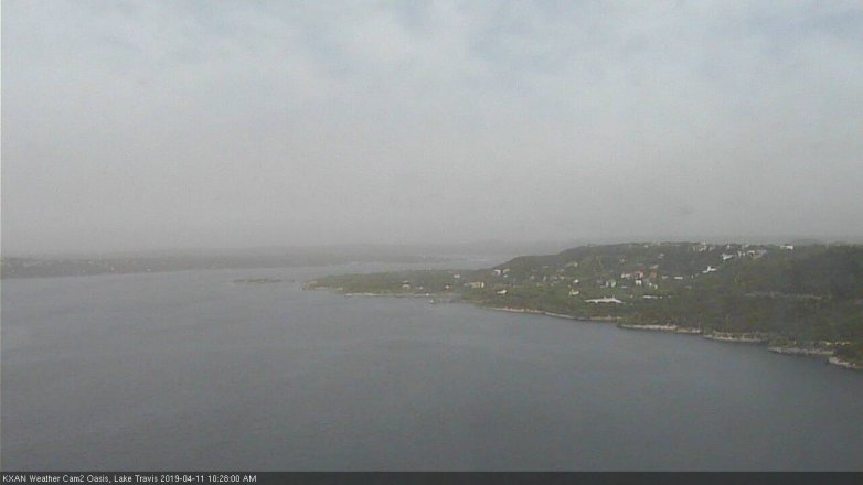 Lake Travis webcam, April 11, 2019 9:30 AM CT