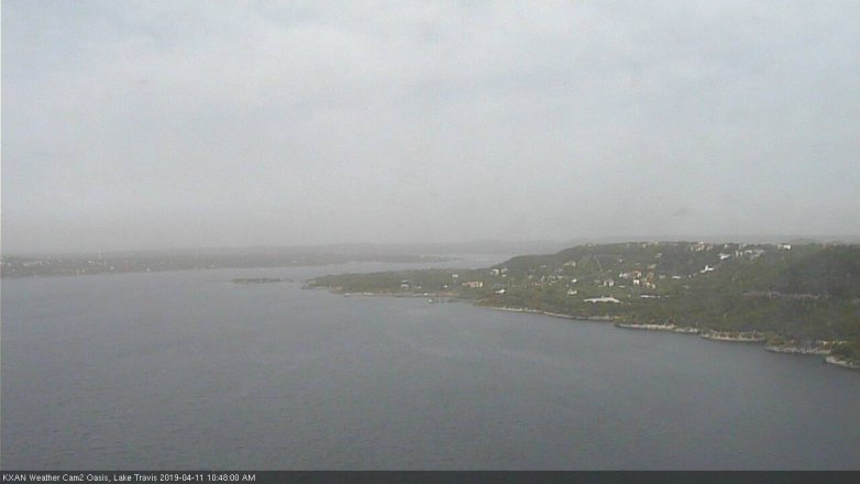 Lake Travis webcam, April 11, 2019 9:50 AM CT