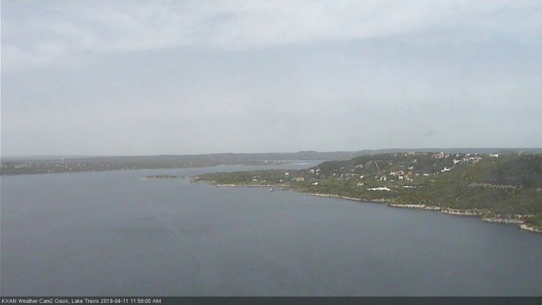 Lake Travis webcam, April 11, 2019 11:00 AM CT