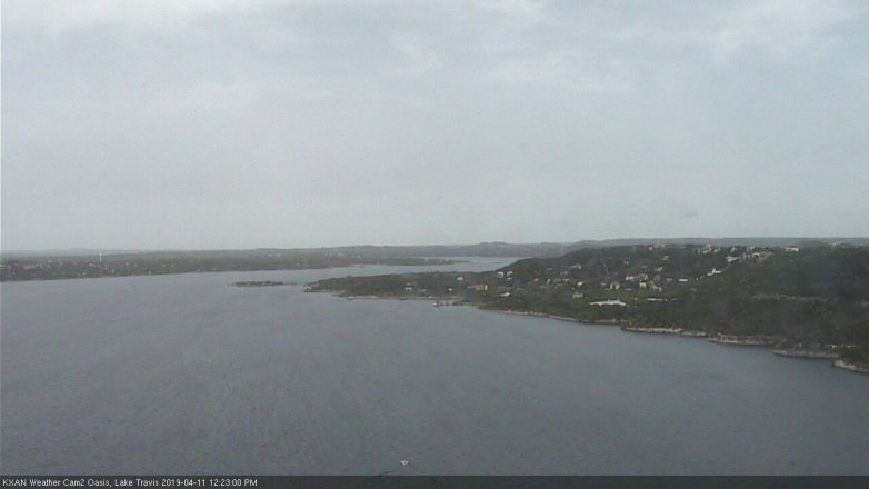 Lake Travis webcam, April 11, 2019 11:25 AM CT